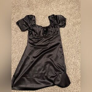 H&M Espresso Satin Mini Dress